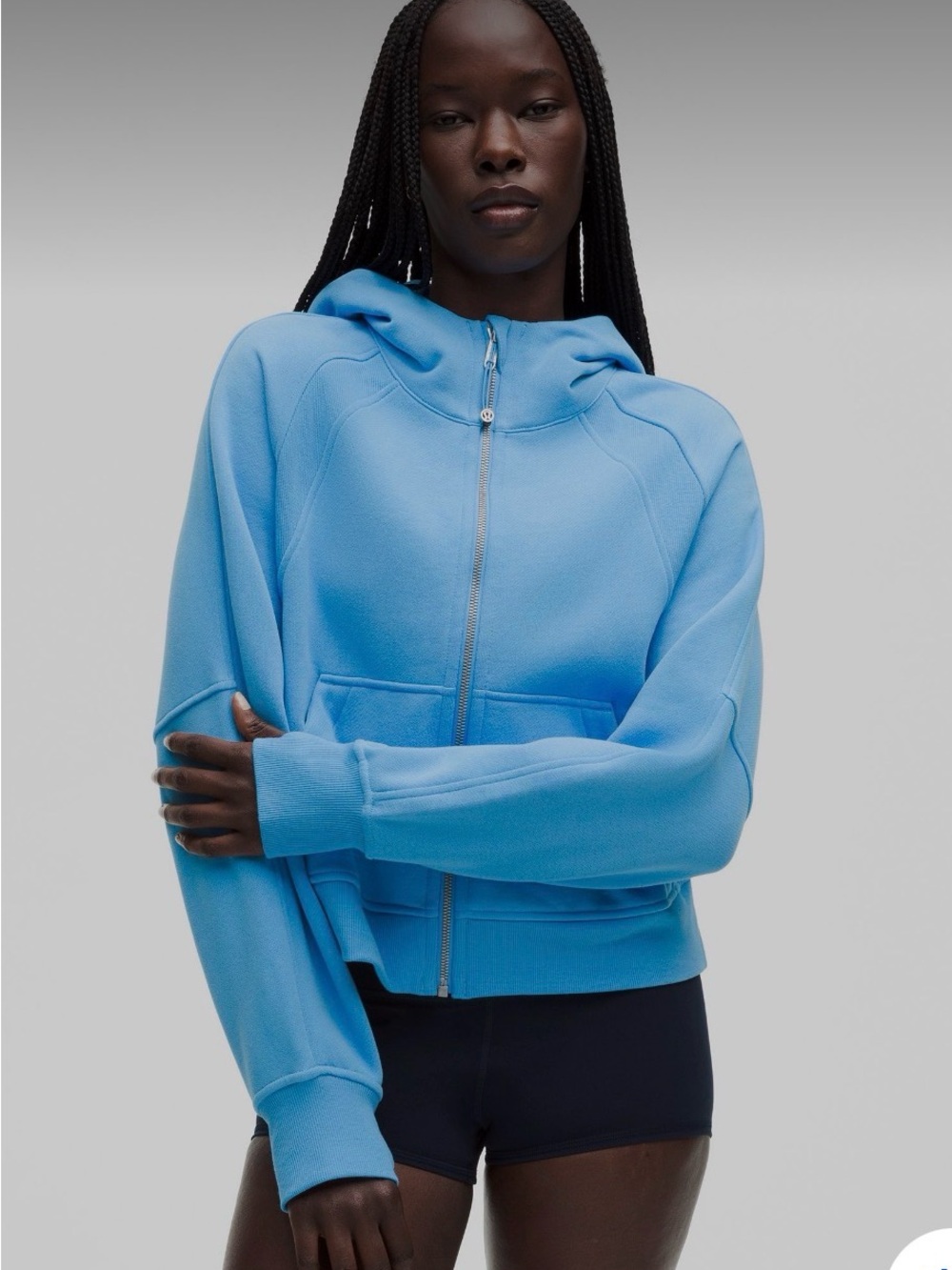 lululemon athletica Light Blue Scuba Oversized Full Zip Hoodie